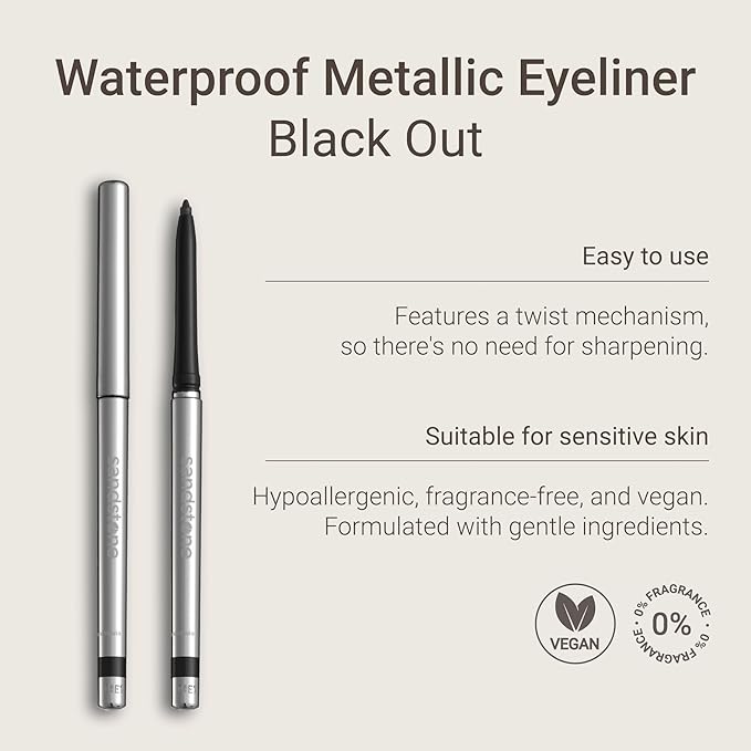 Sandstone Scandinavia Hypoallergenic Waterproof Eyeliner Pencil (Black)