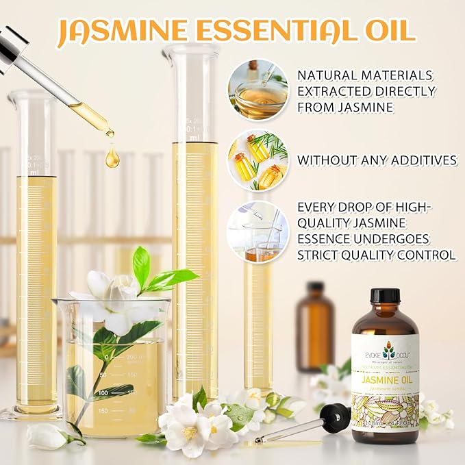 EVOKE OCCU Jasmine Essential Oil for Diffuser, Cleaning & Air Freshening