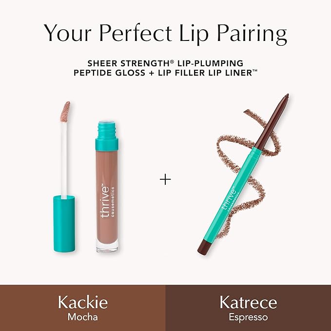 Thrive Causemetics Lip Filler Plumping Lip Liner, Espresso Shade