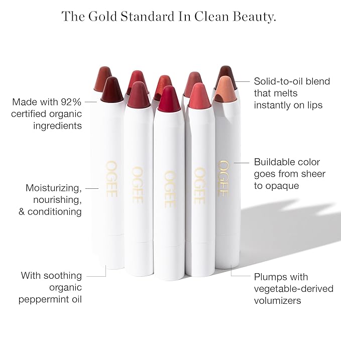 Ogee Tinted Sculpted Lip Oil - Organic Lip Stain, Balm & Color - LINNEA