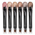 LUXAZA PRO Neutral Eyeshadow Stick Makeup 6PCS Set, Brown Nude Metallic Shimmer Matte Cream Eye Shadow Palette Eyeliner Brightener Pencil Crayon, Party Makeup - BROWN CANYON