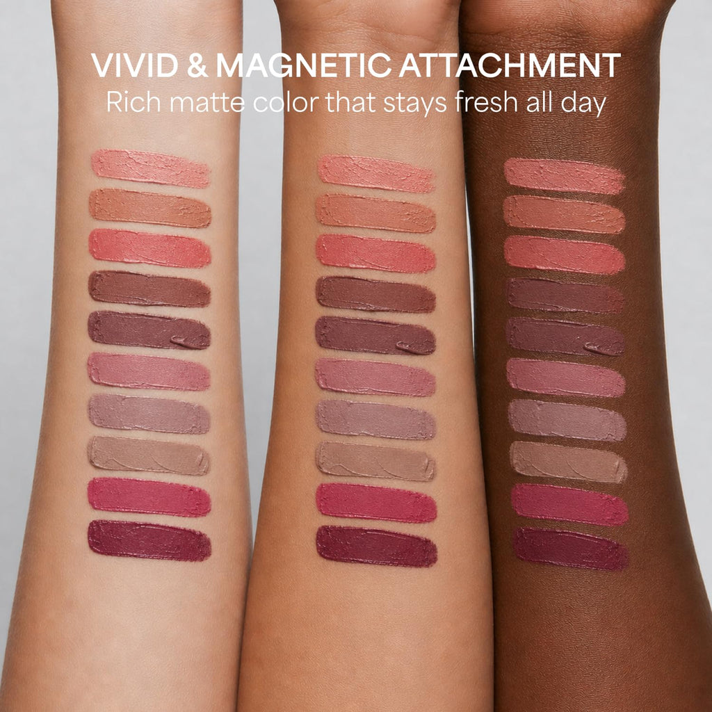 ENTROPY Makeup Matte Lip Tint – Soft Blur Line/Lightweight Velvet Matte Lip Tint, Soft Focus Finish, Natural MLBB Color, Long Lasting Lip Color - Rhodia Gem (Deep Rosy Plum)