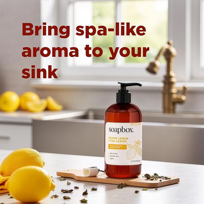 Soapbox Meyer Lemon & Tea Leaves Liquid Hand Soap - Hand Wash - 3 Pack