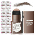 Eyebrow Stamp Stencil Kit - Eyebrow Stamp Long-Lasting Waterproof Brow Shaping Kit with 24 Thin & Thick Eyebrow Stencils (Black Brown)