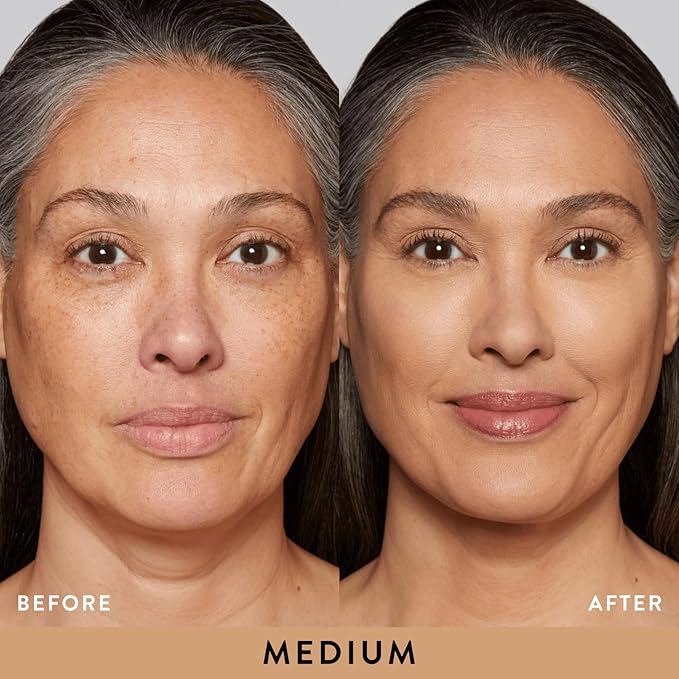 LAURA GELLER NEW YORK Baked Double Take Powder Foundation – Longwear Buildable Medium to Full Coverage – Matte Finish – Non-Caking Formula– Handmade in Italy – Mature & Sensitive Skin – Medium