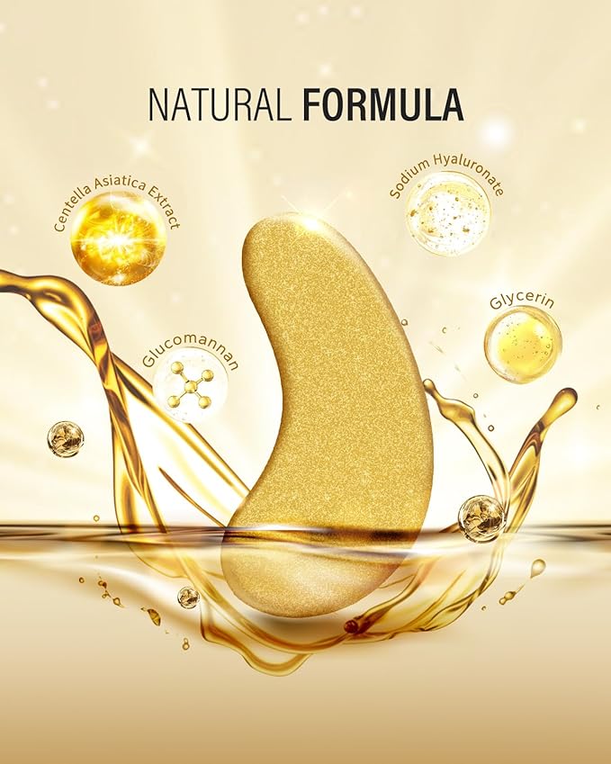 Maskiss 24K Gold Under Eye Patches (15 Pairs), Eye Mask, Collagen Skin Care Products, Eye Patches for Puffy Eyes, Eye Masks for Dark Circles and Puffiness
