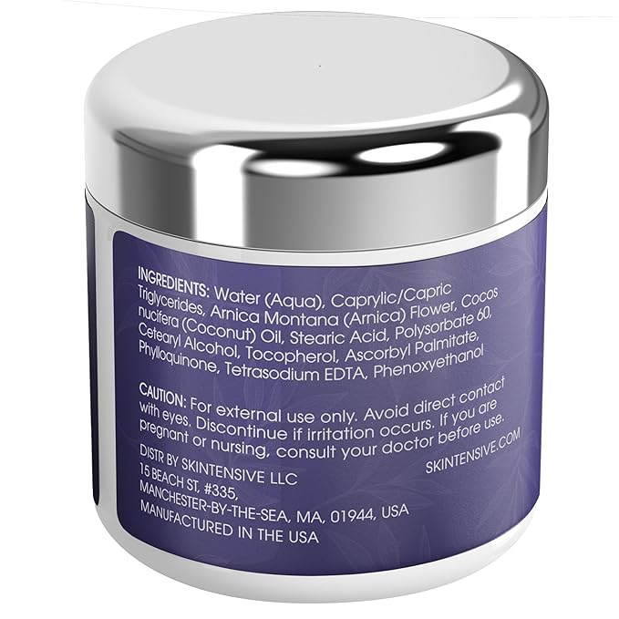 SKINTENSIVE Arnica Bruise Cream for Thin Skin – Vitamin K Cream for Bruises & Skin Discoloration, Moisturizing Arnica Cream for Seniors, Non-Greasy Formula, 4 Oz
