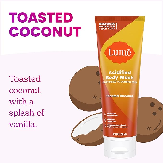 Lume Acidified Body Wash - 8.5 oz, 2 pk (Toasted Coconut)
