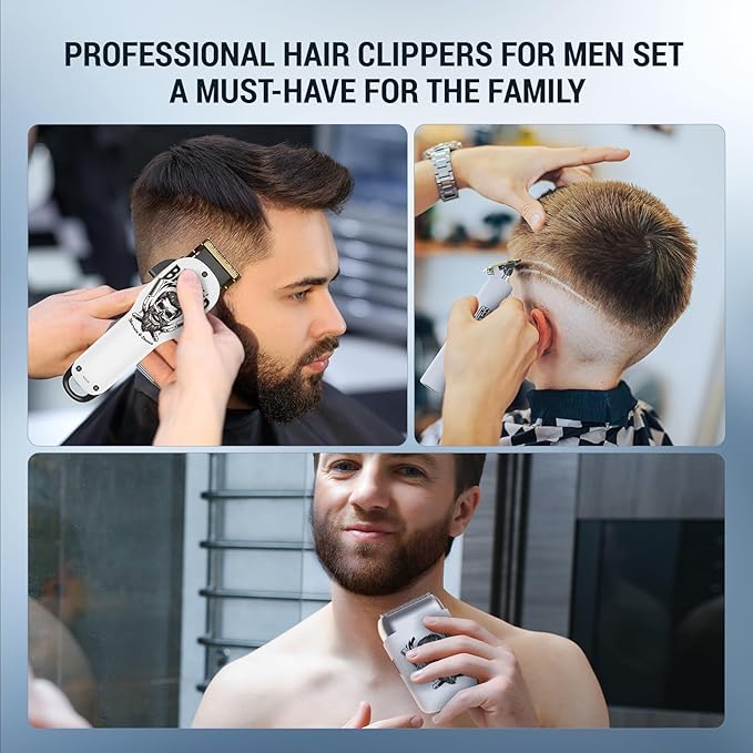BESTBOMG® Hair Clippers for Men, Clipper, Trimmer & Shaver Set, BS-Y4T9