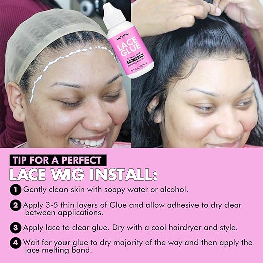 Dolahair Lace Glue Kit Wig Installation Kit & Melting Spray (Dark Brown)