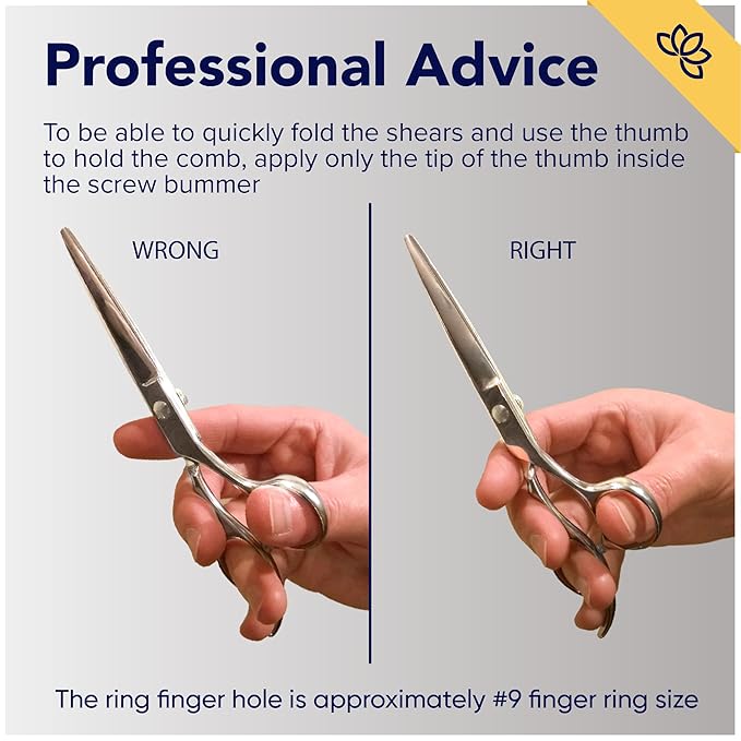 Equinox International, Professional Hair Scissors, Hair Cutting Scissors Professional, 6.5” Overall Length, Barber Scissors For Men & Women, Premium Shears For Salon & Home Use (Ice Tempered, Silver)