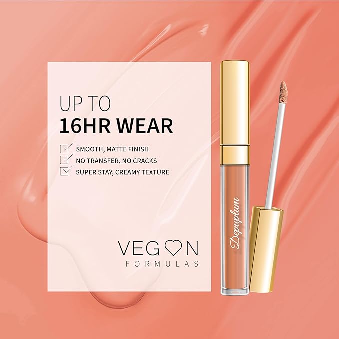 Depuplum Peach Lipstick Matte for Women Superstay Long Lasting Lipstick