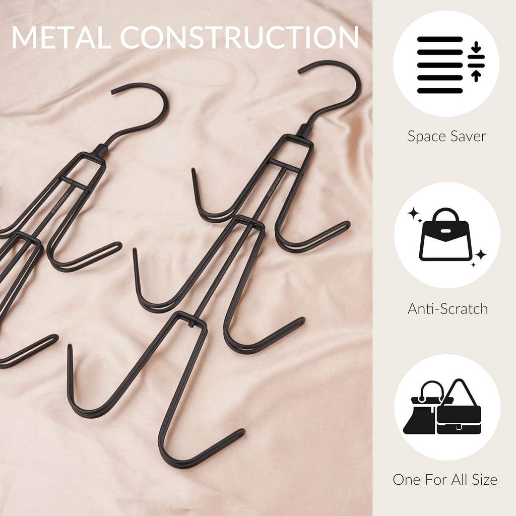 ZEDODIER Purse Hanger, Hanging Purse Organizer for Closet, Holds 6 Bags