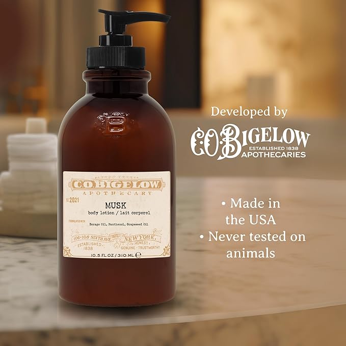 C.O. Bigelow Musk Body Lotion, 10.5 fl oz