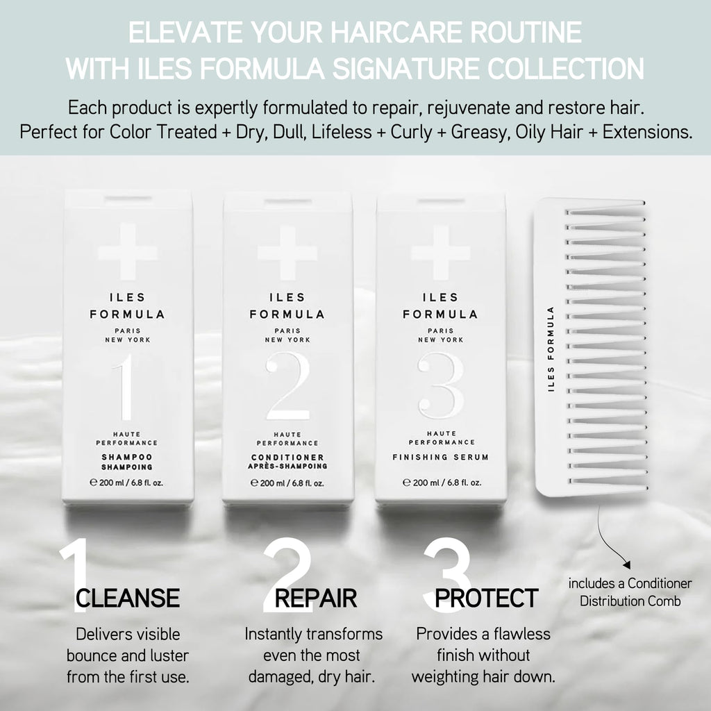 Iles Formula Signature Collection: Shampoo, Conditioner & Finishing Serum