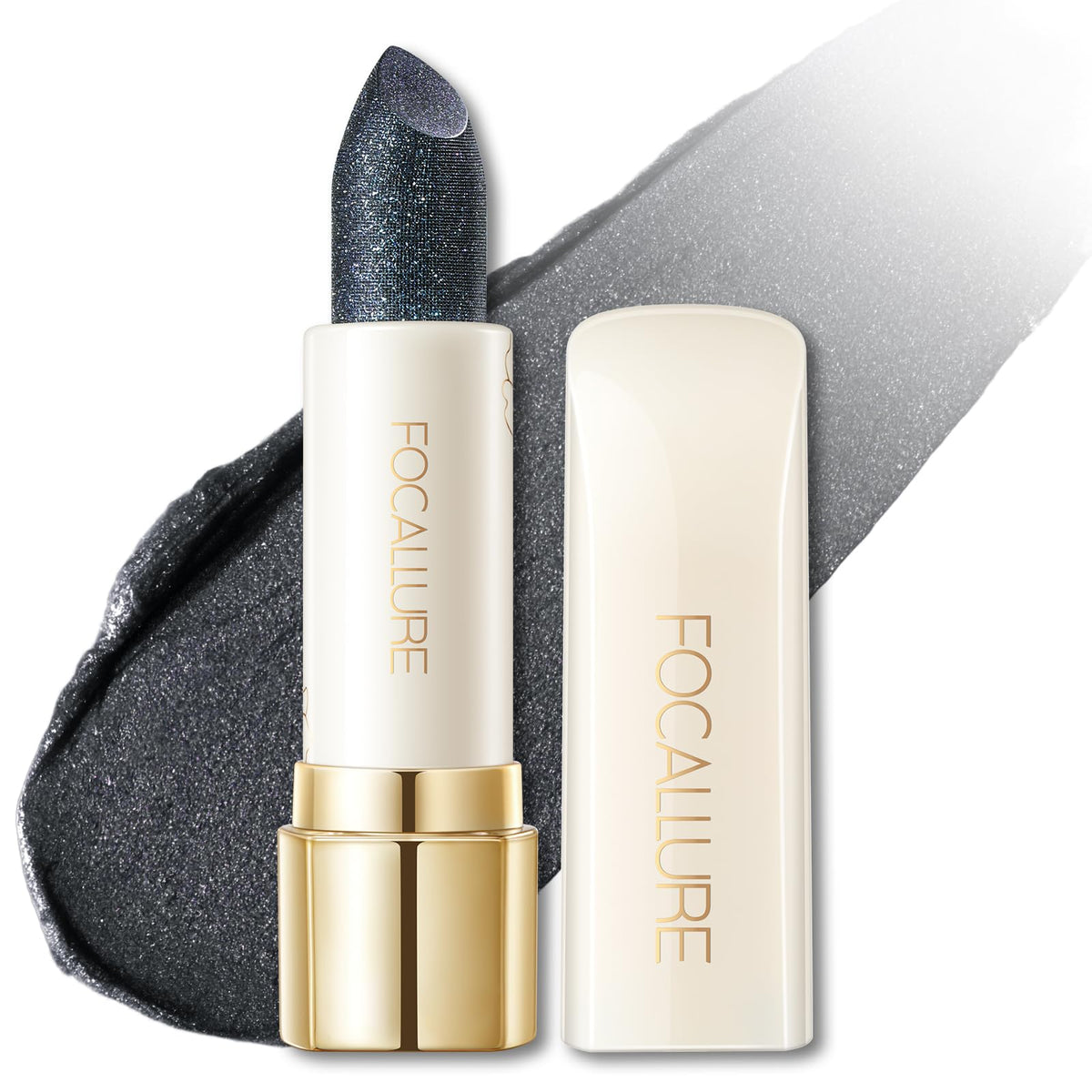 FOCALLURE Shimmer Lipstick - Moisturizing, Creamy, Glitter Finish, Nude