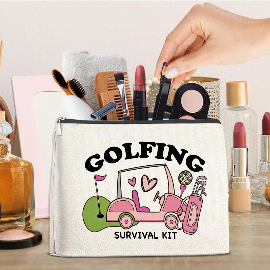 FYDHQSS Golf Gifts Makeup Bag Accessories for Women Golfers Golf Lover