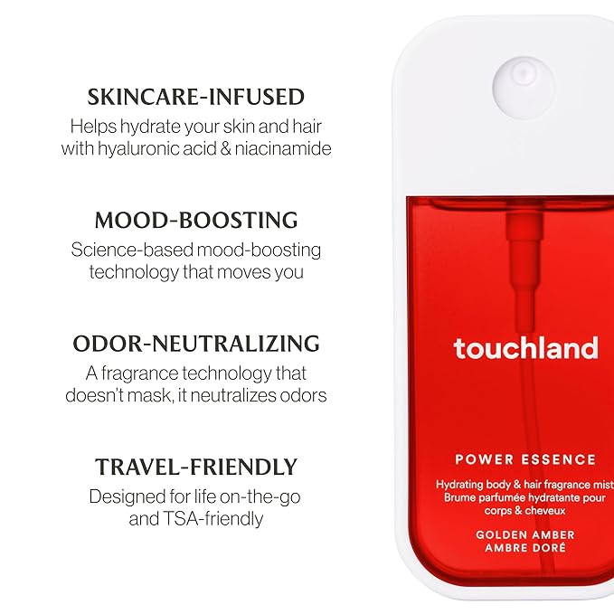 Touchland Body & Hair Fragrance Mist, 2 FL OZ - Golden Amber