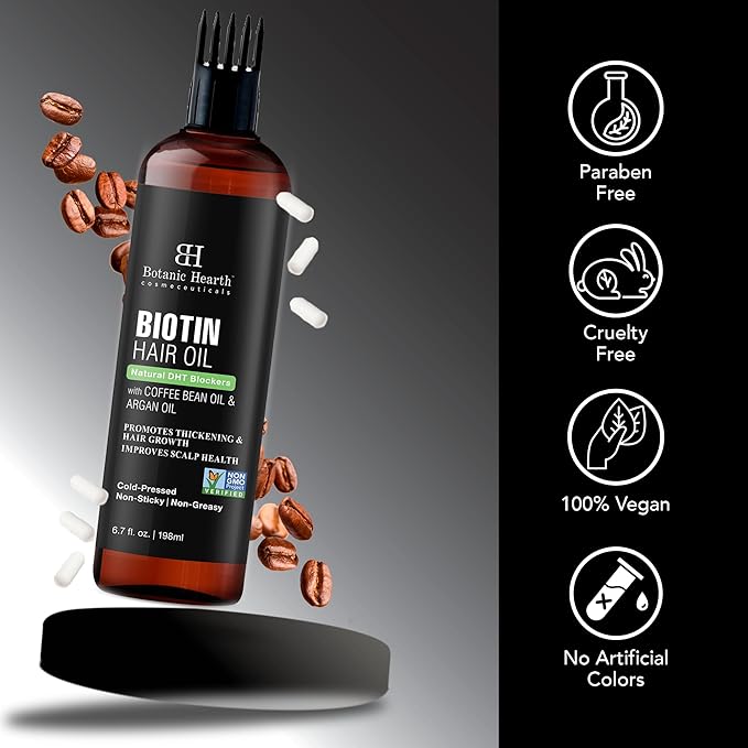 Botanic Hearth Biotin Oil for Hair Growth 6.7 Fl oz