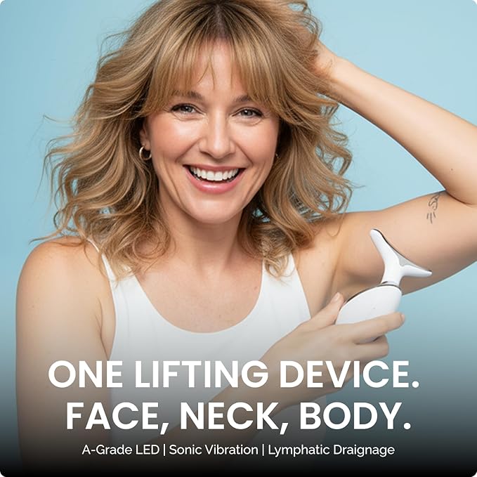 My Derma Dream MyoGlow by MDD | Neck, Face, Arms, and Legs | Uses LED Light, Vibration, Heat