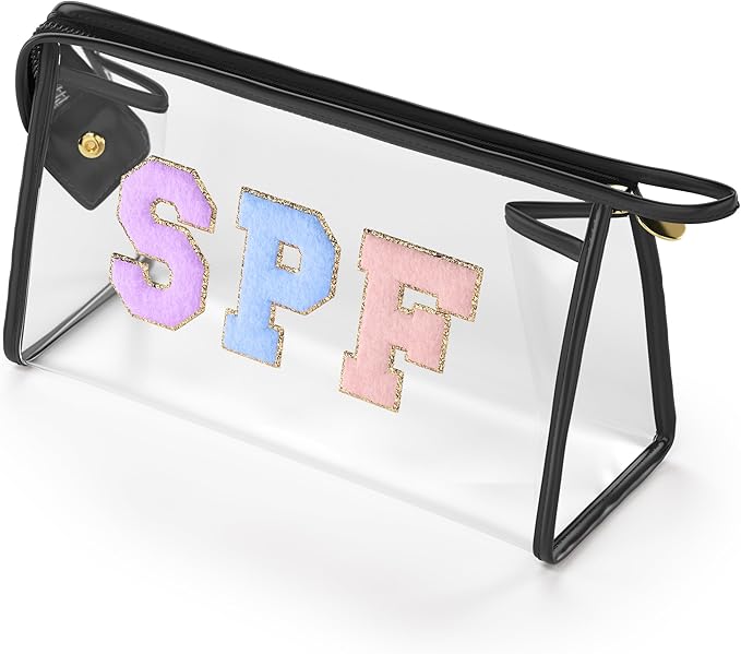 Clear Sunscreen Bag, Waterproof Makeup & Toiletry Pouch for Travel Beach