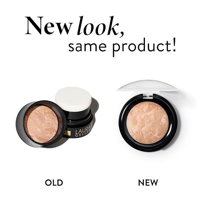 LAURA GELLER NEW YORK Award-Winning Baked Balance-n-Brighten Color Correcting, Travel Size, Powder Foundation – Porcelain – Handmade in Italy – Buildable, Matte Finish – For Mature Skin