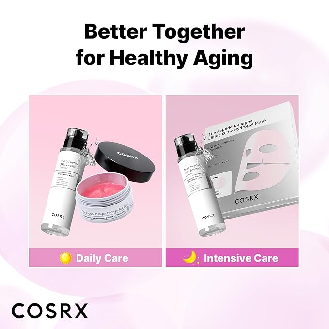 COSRX 6X Peptide Collagen Skin Booster Toner Serum for Dull Skin, 5.07 oz