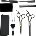 VXKOCZS Hair Cutting Scissors Kit,11 Pcs Professional Haircut Scissors Kit with Cutting Scissors,Thinning Scissors, Comb, Cape, Clips,for Barber Shop, Salon, Home