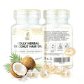 H HOLLY HERBAL Hair Oil - 30 Hair Care Capsules -Coconut Oil Hair with Jojoba, Olive, Macadamia Oils-Vitamins A, E, & Pro B5 - No-Rinse Hair Treatment for Women & Men
