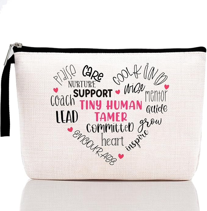 Teacher Gifts Makeup Bag Teacher Appreciation Gifts Birthday Gift for Women Female Educator Colleague New Teachers Thank You Cosmetic Bag Graduation Gifts