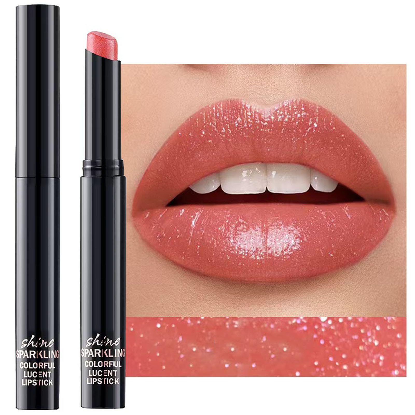 Nude Brown Lipstick For Women Matte Nude Glitter Shimmer Metallic Highly Pigmented Moisturizing Lip stick Hypoallergenic Waterproof Long Lasting Lipsticks Quick Makeup Lightweight Portable 10 #