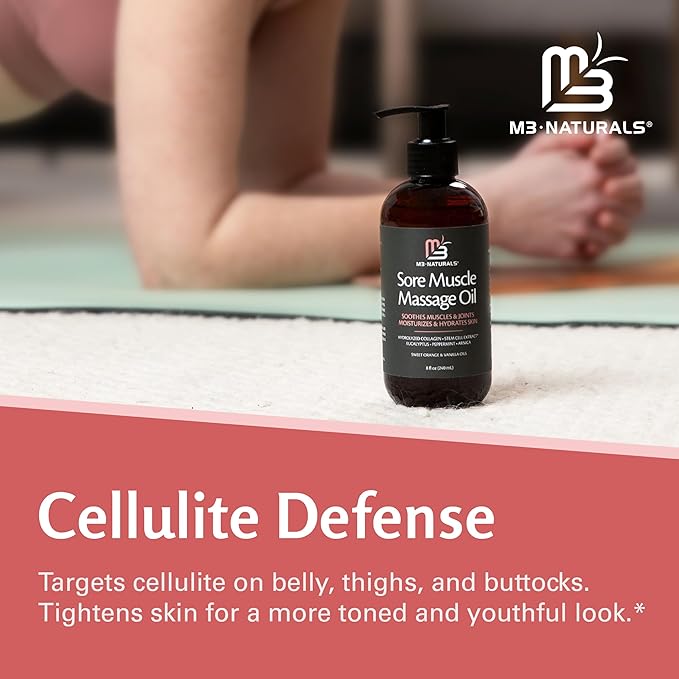 Arnica Sore Muscle Massage Oil for Massage Therapy - with Collagen Stem Cells Arnica and Menthol - Multipurpose Instant Absorption Full Body Massage Oil by M3 (Pack of 2)