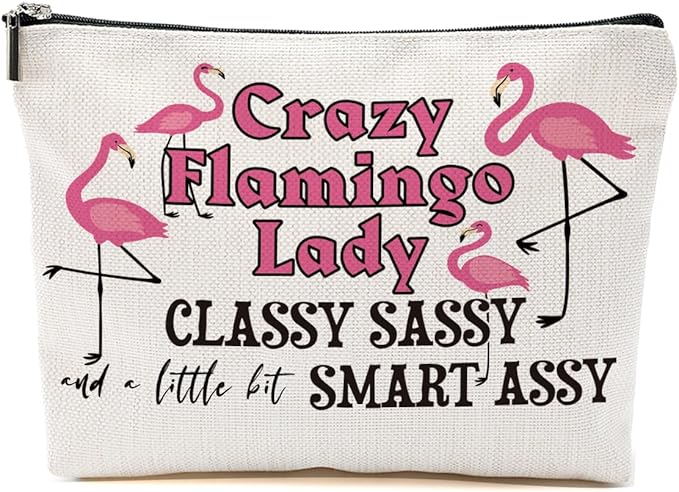 Flamingo Gifts for Women, Pink Flamingo Makeup Bag, Summer Cosmetic Bag
