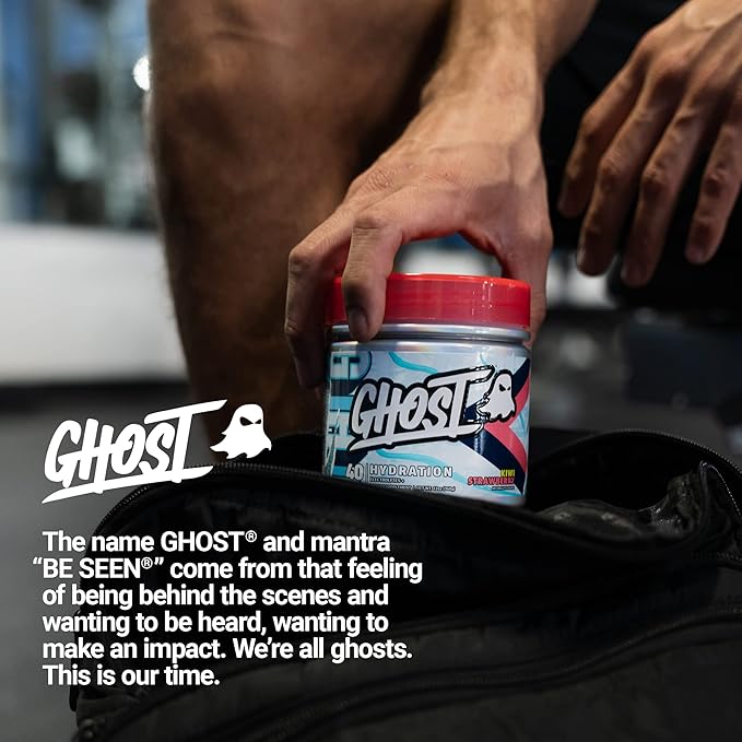 GHOST Hydration Tub, Electrolyte Powder, Kiwi Strawberry, 40 Servings