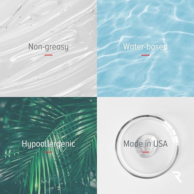 Clear Conductive Gel for Ultrasound & Microcurrent Devices – 8.45 fl oz Bottle – Ultra-Hydrating, 96% Organic, Hypoallergenic, Paraben-Free – Made in USA (8.45 Fl Oz (Pack of 2))