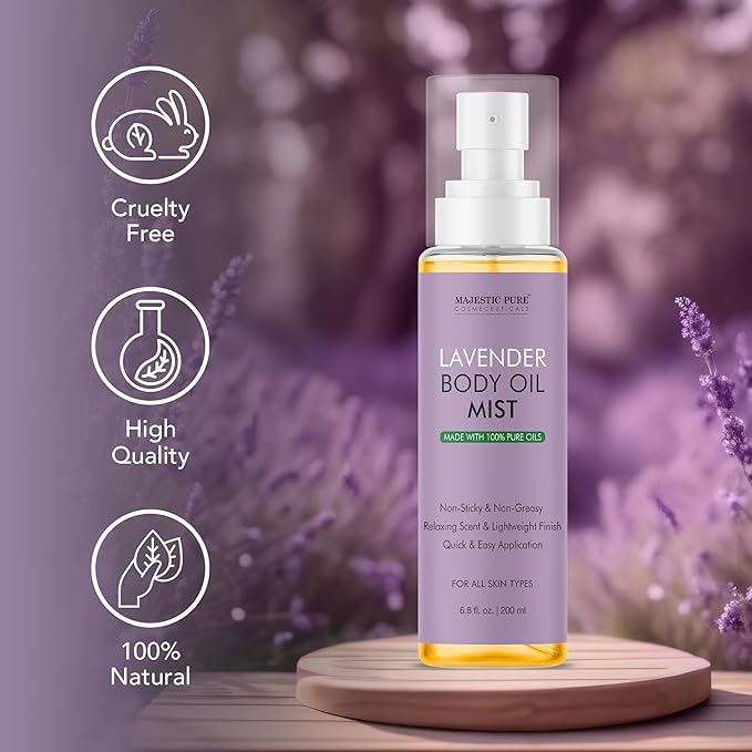 Majestic Pure Lavender Oil Body Mist - 6.8 Fl Oz