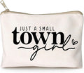 HubbgDesign Just a Small Town Girl Makeup Bag Country Girl Gift, Southern Girl Small Town Girl Cosmetic Bag Positive Gift Journey Pouch to Her Teen Girl’s Birthday Gift Travel Bag