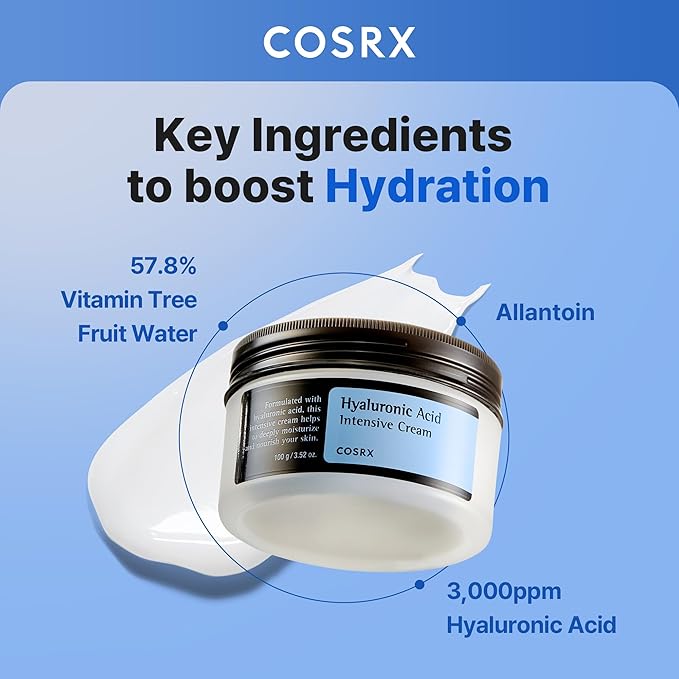 COSRX Hyaluronic Acid Cream, Daily Moisturizer for Sensitive Skin, 3.52 oz