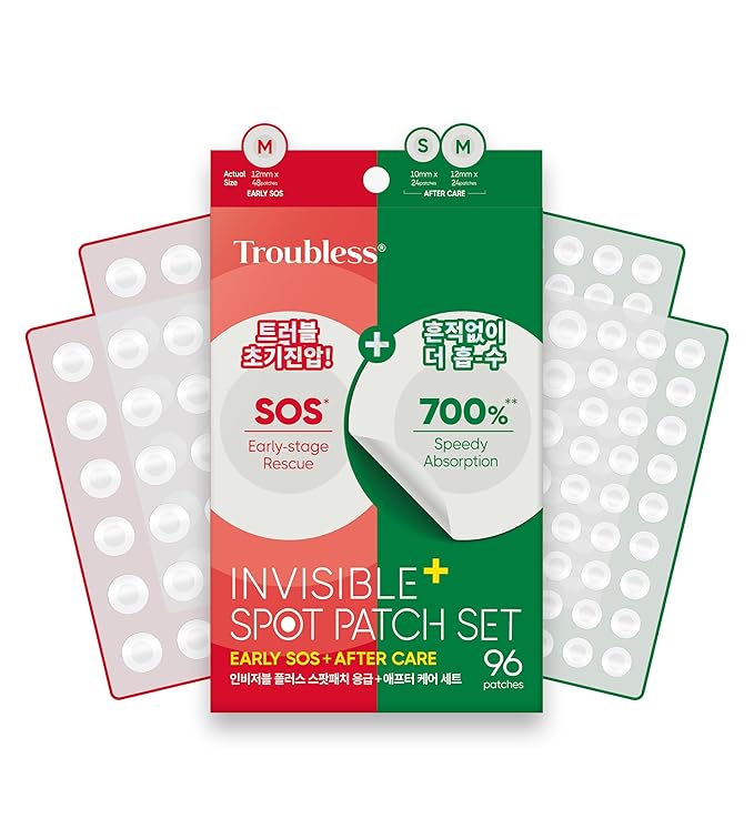 Troubless Invisible Spot Patch EARLY SOS + AFTER CARE (1cm & 1.2cm, 96 EA)