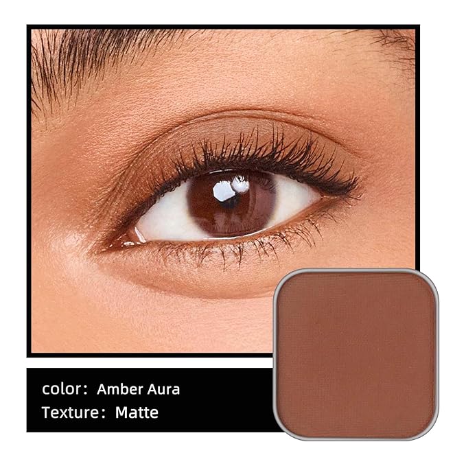 Fillwie Matte Amber Single Eyeshadow Refill, Soft Glam Warm Neutral Shade
