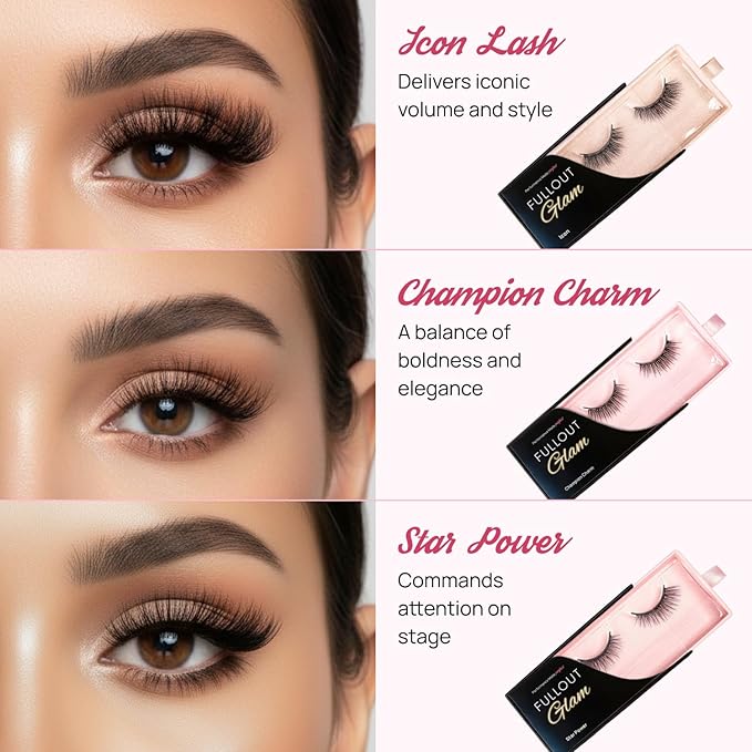 Full Out Glam Magnetic Eyelashes and Eyeliner Kit, Beauty Gift Box