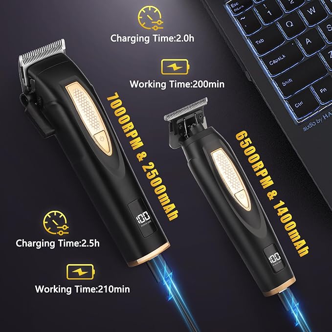 GSKY Mens Hair Clipper, Hair Cutting Kit, Beard Trimmer for Men