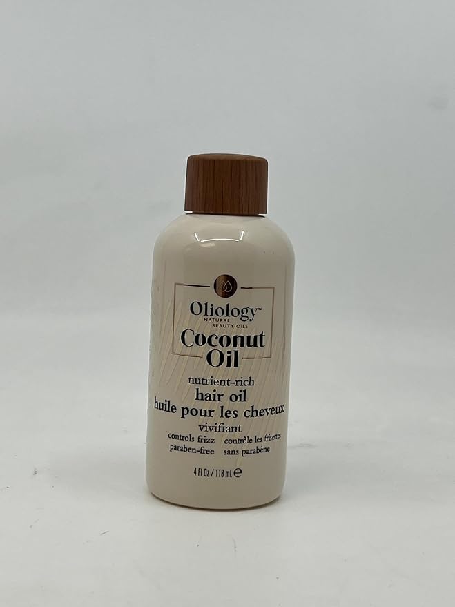 Oliology Coconut Hair Oil - Meds Split Ends, Controls Frizz, Hydrates & Softens - Lightweight Formula Helps Repair Distressed Hair from Heat Styling & Treatments | & Paraben Free (4oz)