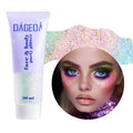 DAGEDA Sparkling Pink Body Glitter Gel, Sparkly Hair Face Glitter Makeup