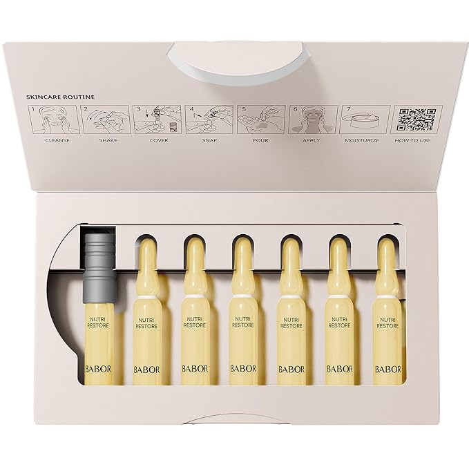 BABOR Nutri Restore 7-Day Ampoule Treatment with Ectoin, Nourishing Face Serum