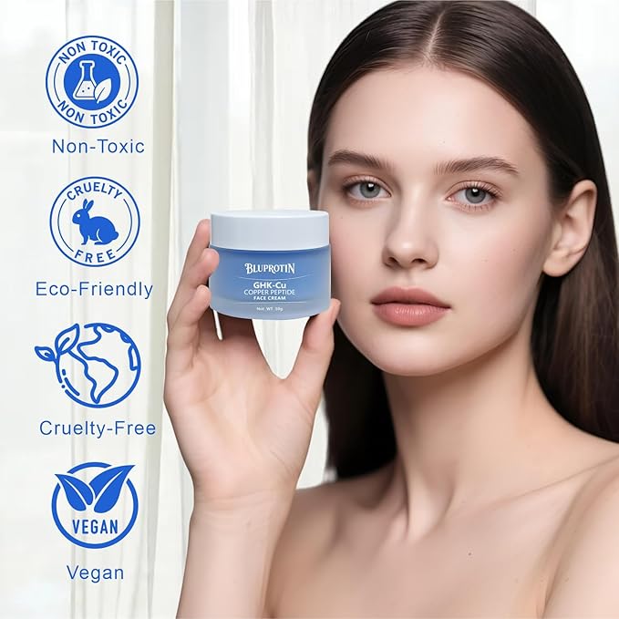 Copper Peptide Face Cream – Skin Barrier Support Daily Skincare Moisturizer