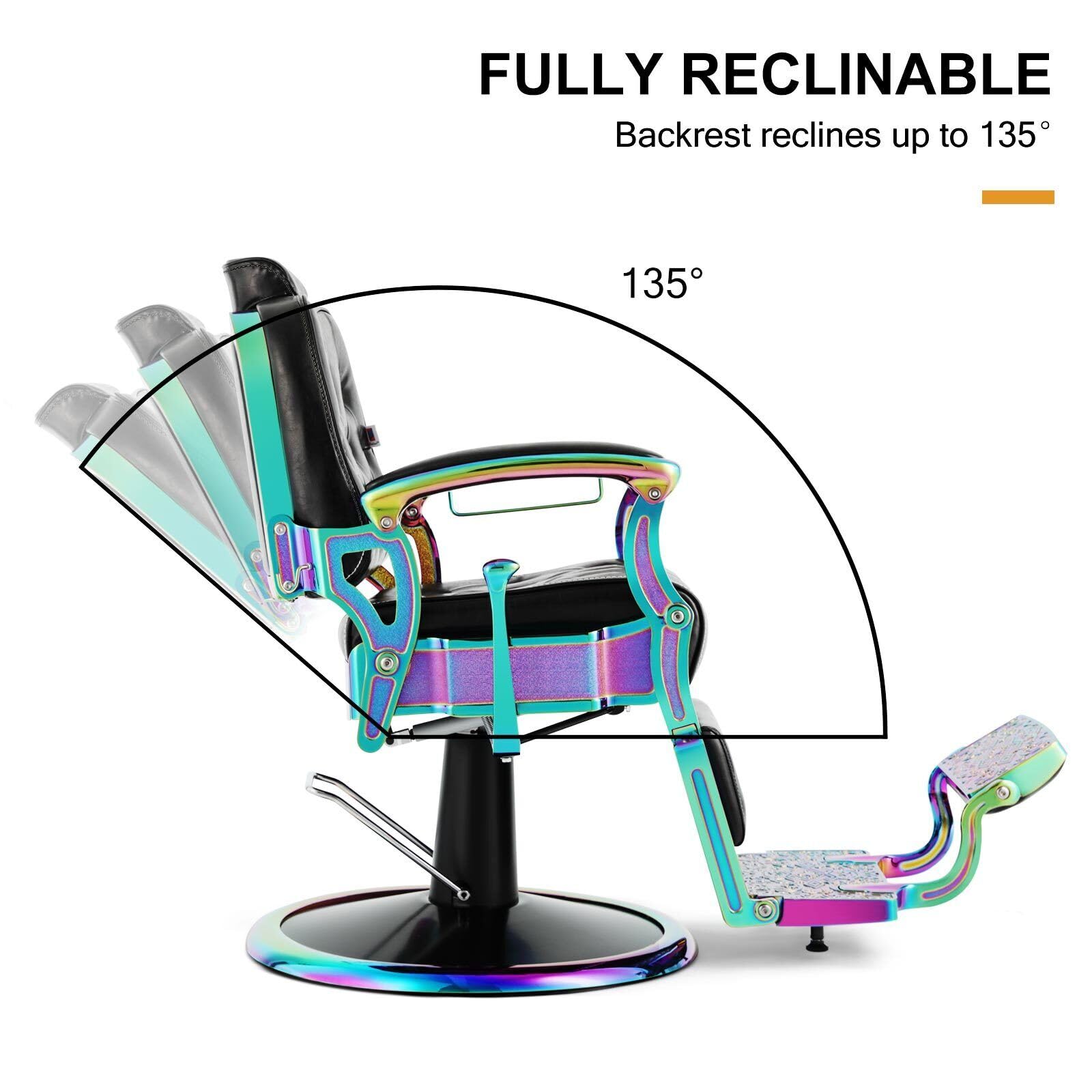 Artist hand Barber Chair All Purpose Recline Salon Chair (Laser Frame)
