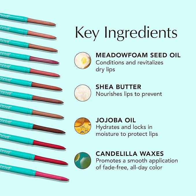 Thrive Causemetics Lip Filler Plumping Lip Liner, Terracotta Shade