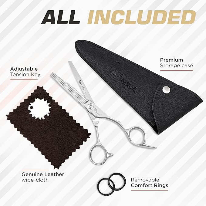 Fagaci Left Handed Thinning Shears 6" 440C Thinning Scissors