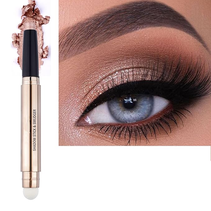 LGSZGDCN Nude Eyeshadow Stick Makeup pen, Cream Shimmer Smooth Eyes hadow Pencil Palette, Hypoallergenic Waterproof Long Lasting Highlighter, Eye Liner Pen, Multi-Dimensional Eyes Look